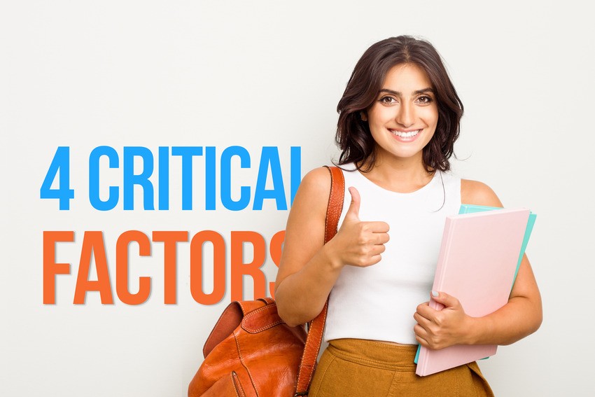 A female doctor holds a clipboard listing emphasizing the importance of choosing the right medical university in Canada to become a successful doctor.